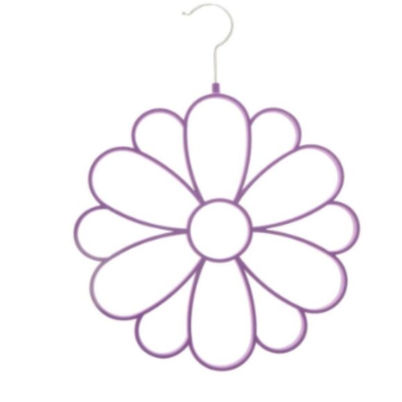 Howard's Purple Flower-Shaped Scarf & Accessory Organizer Multi-Use Hanger - Picture 3 of 5